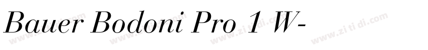Bauer Bodoni Pro 1 W字体转换
